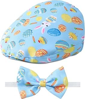 A&J DESIGN Baby Boy Driver Cap, Toddler 2pcs Newsboy Cap & Bow Tie （3 Months - 8 Years）