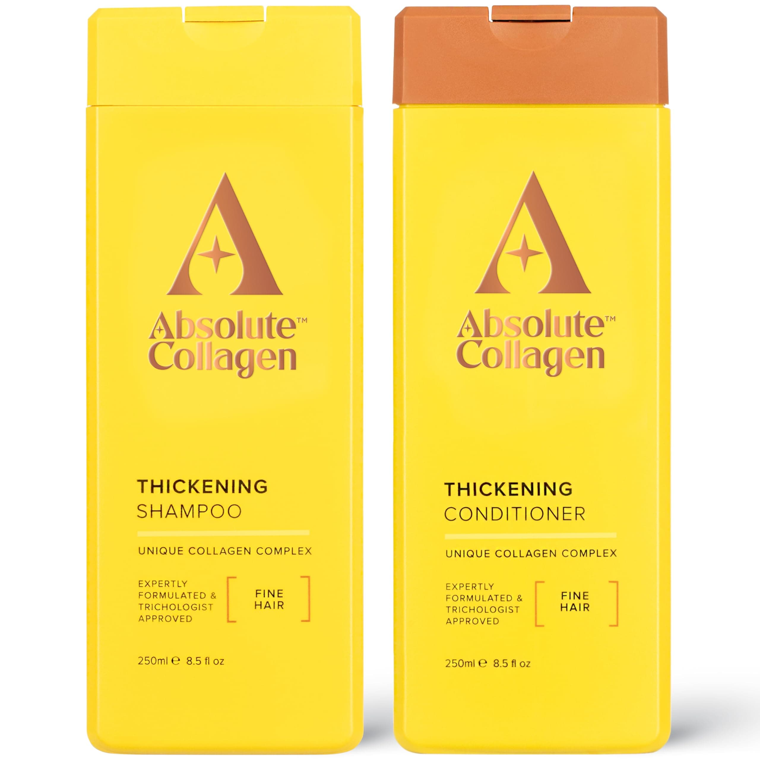 Thickening Collagen Complex Shampoo and Conditioner Set for Thin and Fine Hair Strengthens Nourishes and Gives Volume Boosts Shine Paraben Free 500ml (1 Piece)