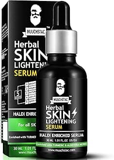 Herbal Skin Lightening Face Serum for Men | Vitamin C (3-Glyceryl Ascorbate) Brighten Skin Tone, Glowing And Hydrated Skin | 30 ml