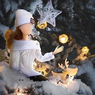 Geyoga 3 Set 12 Pcs Winter Christmas Doll Clothes and Accessories 12 Inch Doll Suit Doll Pants Shoes Sweater Outfits, Dolls are Not Included(White, Black, Gray)