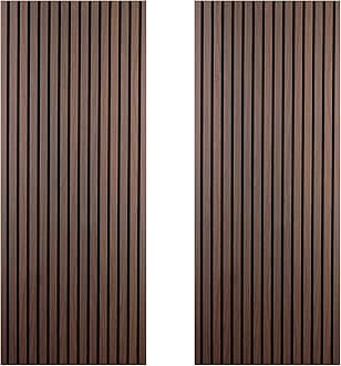 DecorAndDecor Acoustic Slat Wood Wall Panel and Ceiling Panelling Decorative 3D MDF 240 x 60 - Smoked Oak - 2 Pack