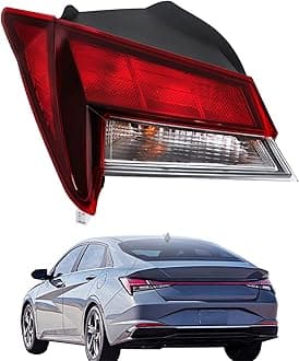 WFLNHB Driver Side Tail Light Brake Light Replacement for Elantra 2021 2022 2023 Halogen Rear Brake Lamp 92401AB000 HY2804169