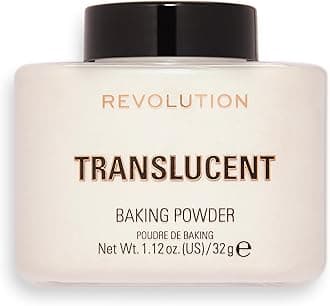 Revolution Beauty London, Loose Baking Powder, Prolongs Makeup Wear, Brightening Setting Powder, For All Skin Tones,Translucent, 32g