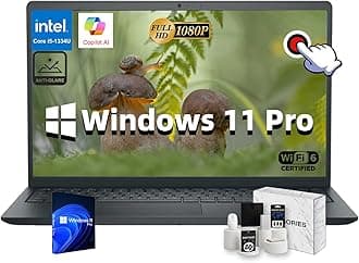 Dell Inspiron 15 Business Laptop - w/Accessories | Intel 10-Core i5-1334U | 15.6" FHD Anti-Glare Touchscreen | Copilot AI | Win 11 Pro | WiFi 6 | 16GB RAM | 512GB SSD