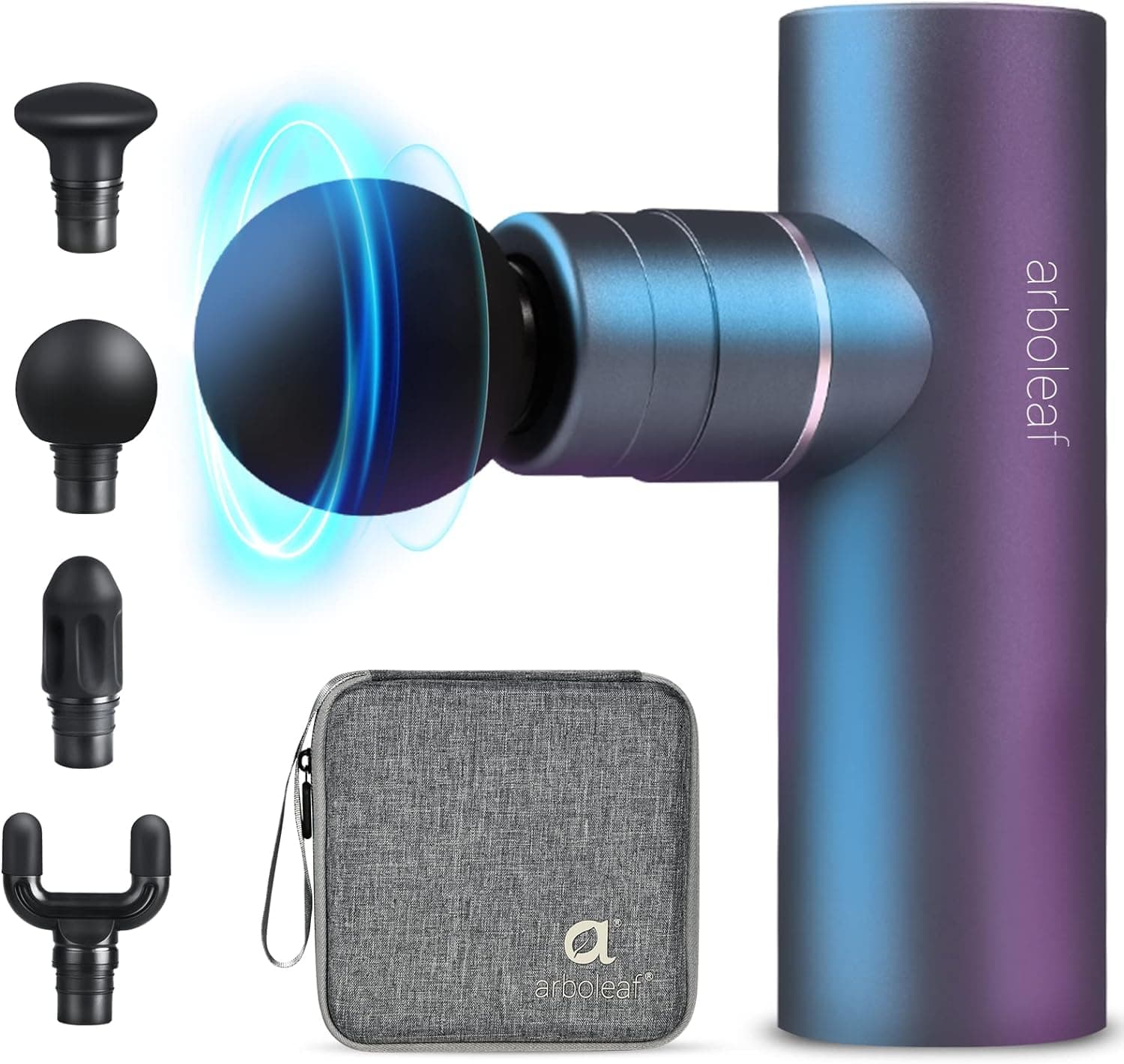 Massage Gun Deep Tissue, Full-Metal Electric Portable Hand Held Massager Gun with Case for Back, Body Sore Muscles, Pain Relief, Gifts for Dad, Office, Home, Athletes