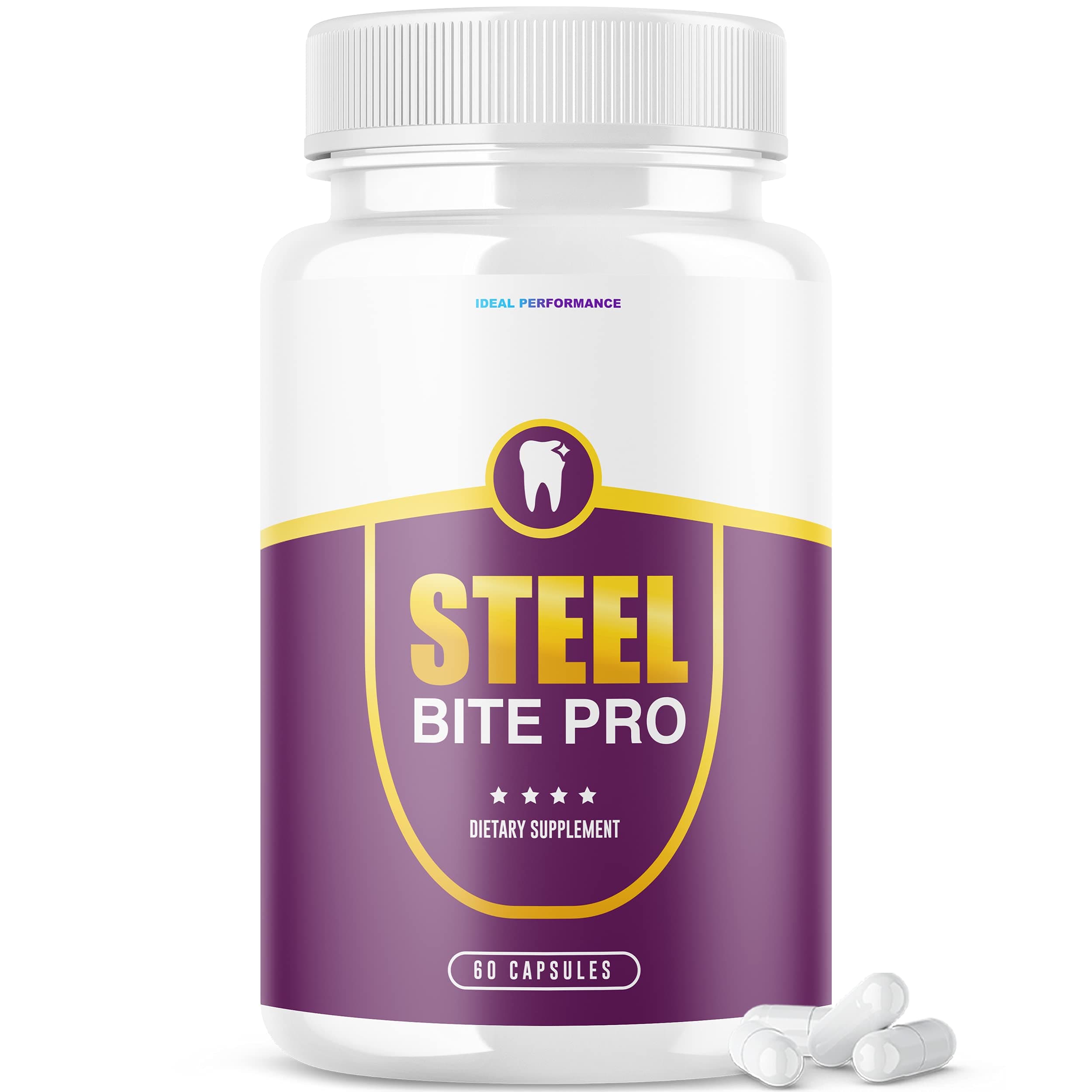 IDEAL PERFORMANCE Steel Bite Pro Teeth Supplement for Teeth and Gum Repair Dental (60 Capsules)