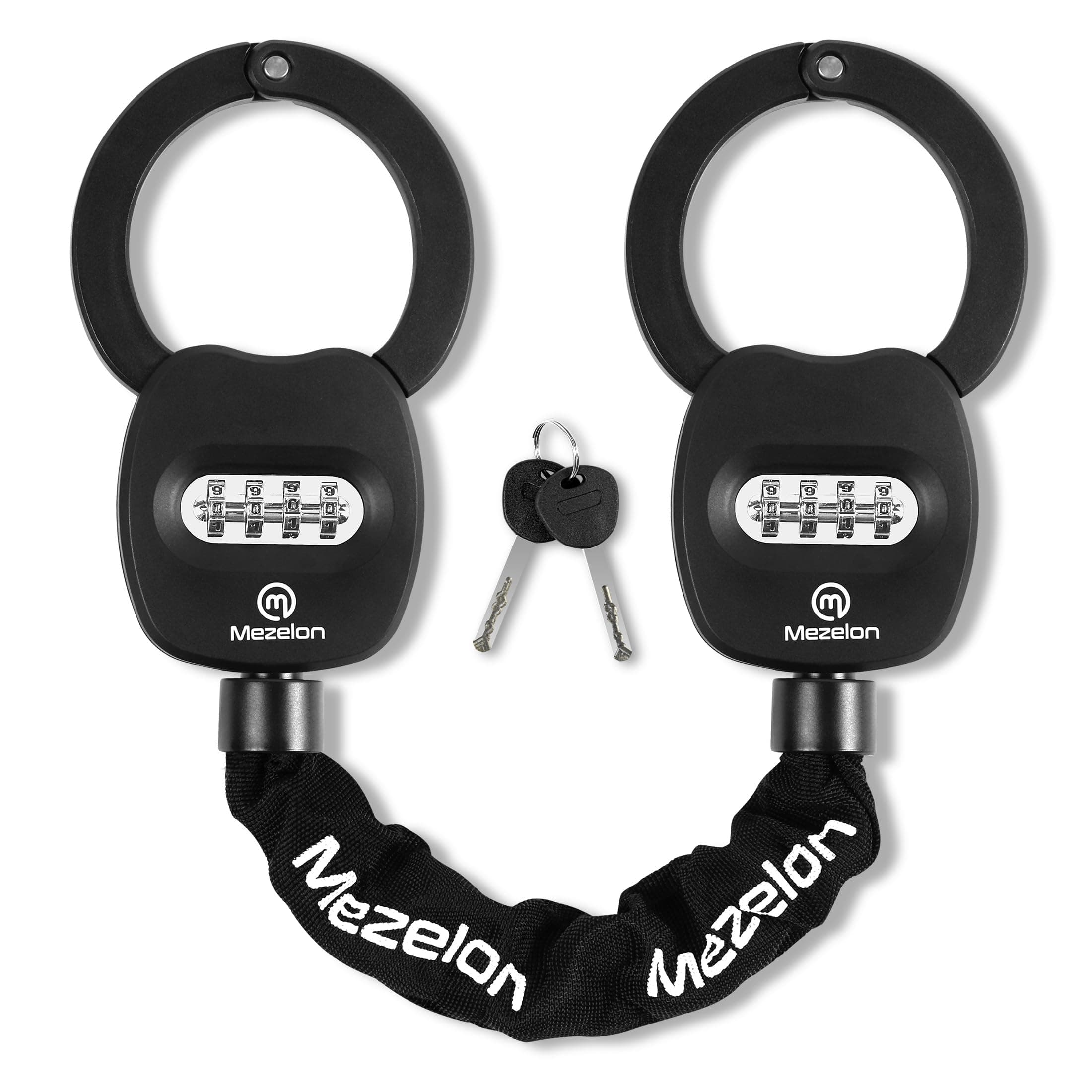 Mezelon E Scooter Lock with Combination Code | Combination Lock for E Scooter | 8 mm Chain Link High Security Locks | Handcuff Lock | Heavy Duty Locks for E Scooters