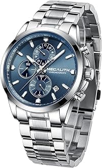 MEGALITHWatches for Man Analog Classic Waterproof Chronograph Wrist Watch Stylish Casual Date Quartz Mens Watch
