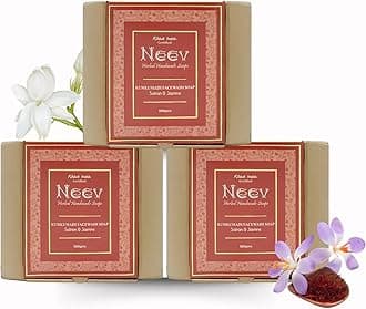 Neev Kumkumadi Soap Set – 3 × 100 g, 100% Organic, Zero Chemicals, Glow & Nourishment