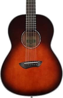 CSF1M TBS Parlor Size Acoustic Guitar with Hard Gig Bag- Tobacco Brown Sunburst