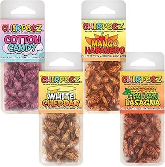 Chirpeez Flavored Edible Crickets - 4 Flavors Pack - Crickets you can eat - Farm raised for human consumption