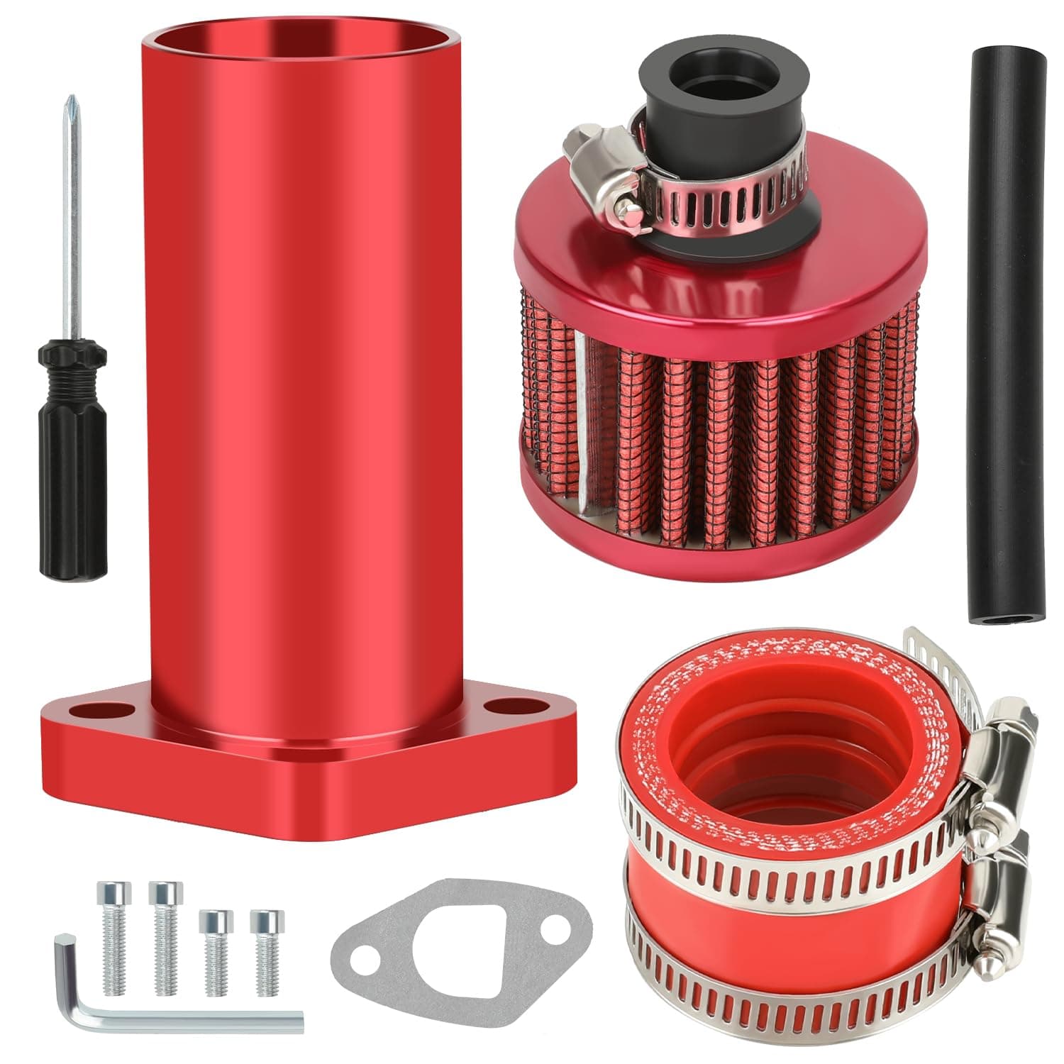 Mini Bike Intake Manifold Pipe Adapter Kit Replacement for Predator 212 224 196cc 200cc Coleman CT200U BT200X CT200U-EX Baja Warrior MB200 Parts for PWK 24mm PWK 28mm PE Carburetor