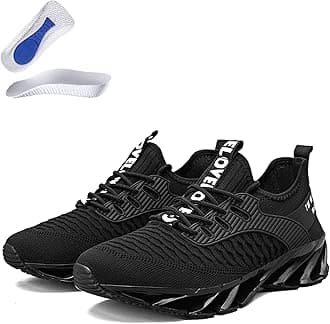Tallboost Sneakers, Height Boosting Shoes for Men, Breathable Knit Slip on Walking Running Shoes Comfort Non Slip Work Sport Athletic Trainer with Insole