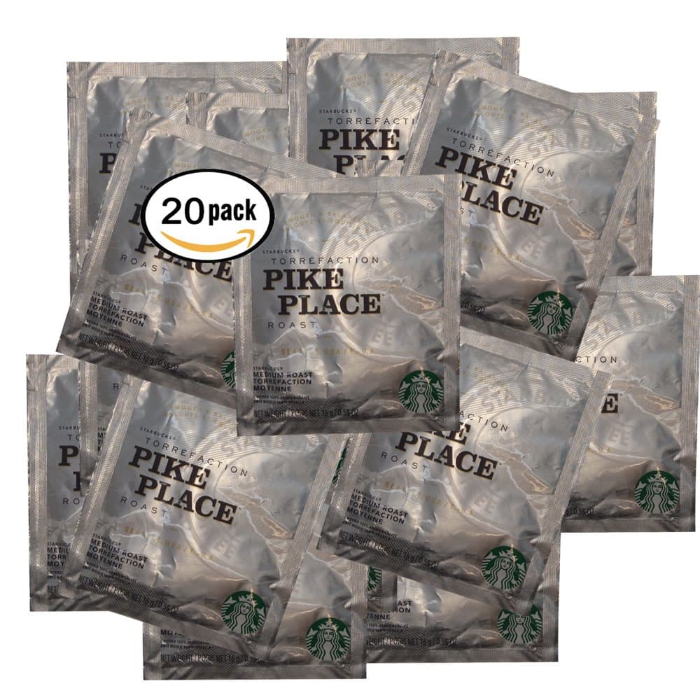 20 Starbucks Pike Place Medium Roast filter Packs
