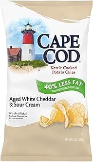 Cape Cod Less Fat White Cheddar & Sour Cream Chips, 7.5 Oz Bag