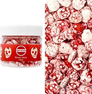 Mystic Sprinkles Halloween Candy Shape Sprinkles (Bloody Skulls, 2oz Jars)