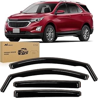 Nilight in-Channel Rain Guards for Chevrolet Equinox 2018-2024 Premier Only, Window Visors Vent Visor Window Deflectors, Rain Wind Noise Reduction Ventilation, 4PCS