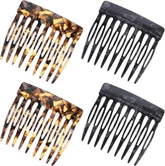 4 Pcs French Side Combs Small Decorative Hair Clips French Twist Women's Bun Strong Hold Clips, Styling Accessories