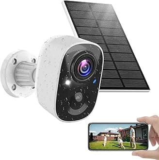 MaxiViz Solar Camera Outdoor Wireless, 2.4GHz Wi-Fi Security Camera with AI Motion Detection, Cameras for Home Security with 2K Color Night Vision, Two-Way Talk, IP66 Weatherproof, Cloud/SD Storage