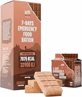 Emergency Food Supply - Chocolate Survival Ration - 20 Years Shelf Life - 7 Days
