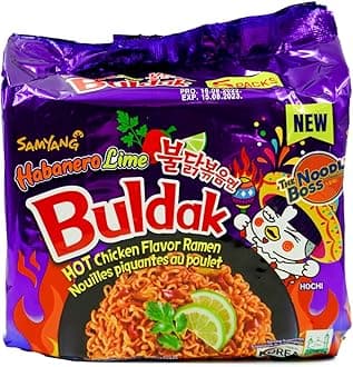 SOULGOODS Samyang Red Noodles 2 x Spicy Hot Chicken 5 x 140g Flavor Ramen | Instant Ready to Use Noodles Fire Noodles | Very Spicy | Ramyun Gourmet Halal Stir-Fried Chili | FROM KOREA