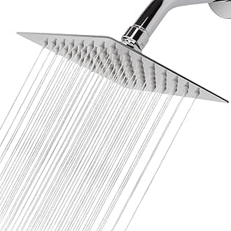 Rain Shower Head, High Flow Stainless Steel Square Rainfall Shower, High Pressure Design, Awesome Shower Experience Even At Low Water Flow (6 Inch, Chrome Finish)