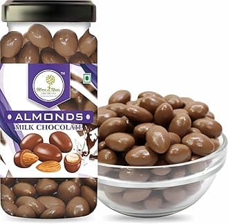 More2nuts Milk Chocolate covered Almonds 250g Jar Pack | Dry Fruit Chocolate | Badam Chocolate | Milk Chocolate