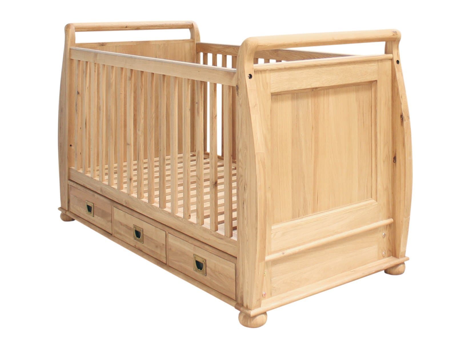 baumhaus Amelie Oak Cot-Bed with Three Drawers