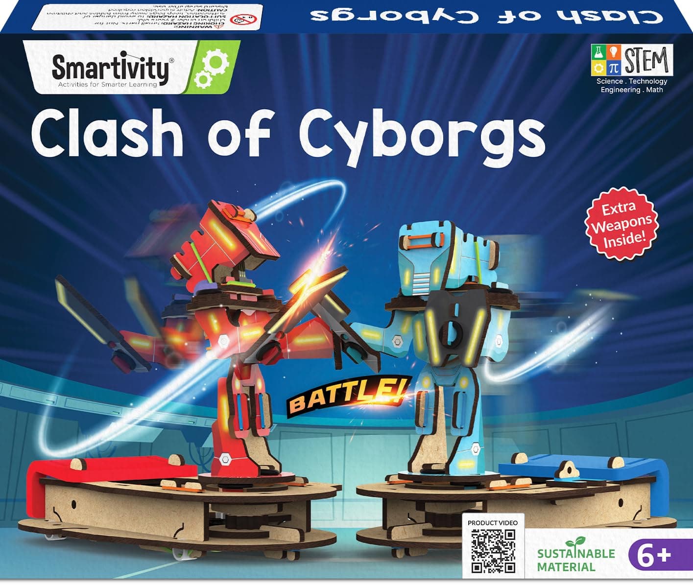 Smartivity STEM DIY Fun Fighting/Battle Game, Multiplayer | Gift for Boys & Girls 6 to 14 | Best Arcade Game for Kids