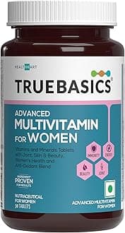 TrueBasics Advanced Multivitamin for Women (30 Tablets) | With Clinically Researched Ingredients | For Energy, Immunity and Joints, Maintains Hormonal Balance