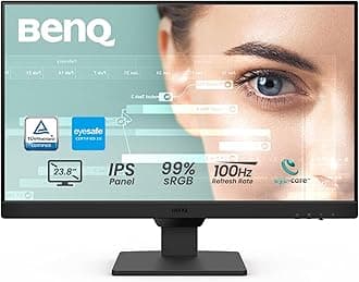 BenQ GW2490 100Hz 24" FHD 1920 x 1080P Gaming Computer Monitor | IPS | Eye Care Technology | Low Blue Light | Anti-Glare | Adaptive Brightness | Built-in Speakers |