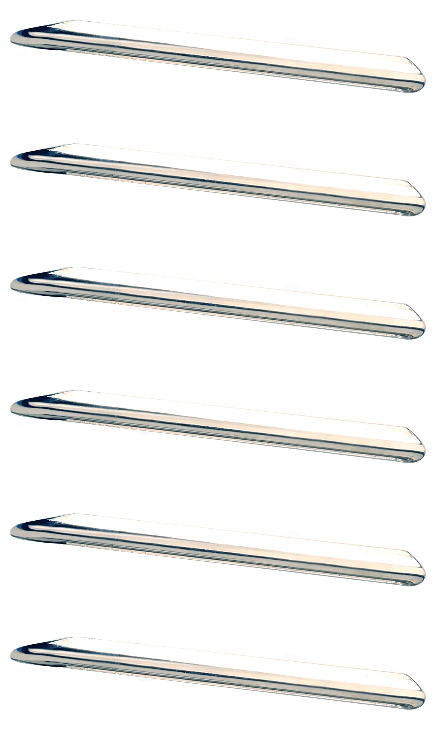 EISCO Lab Scoop Spatula, 6/PK - 6.3 Inch - Rounded & Pointed Ends - Stainless Steel