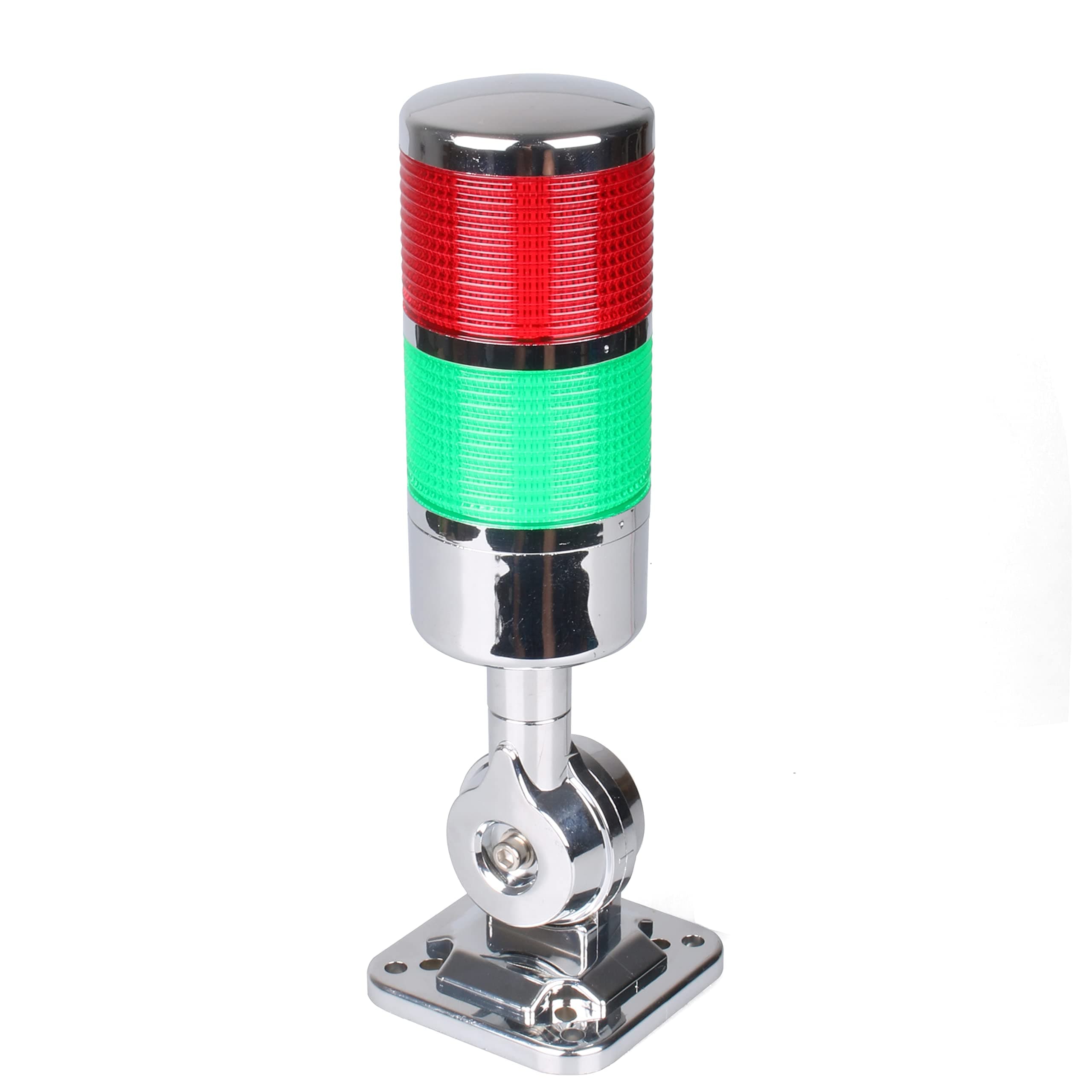 110V to 220V LED Stack Tower Lights, Industrial Warning Lights, Andon Lights, Column Signal Tower Indicator Lamp Beacon, Continuous/Flashing Light Switchable, 2 Layer (with Buzzer)