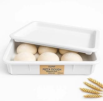 Pizza Dough Proofing Box Commercial Quality with lid - 1 box and 1 lid Included. Stackable and Perfect to use as Pizza dough proofing container or bread proofing box (17.50 x 13 Inches) x1