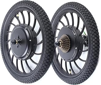 Electric Bicycle Conversion Kit, 48V 1000W Front/Rear Wheel E-Bike Powerful Hub Motor Kit 20“ Electric Bike Conversion Kit with High Speed Brushless Gearless Hub Motor Kit