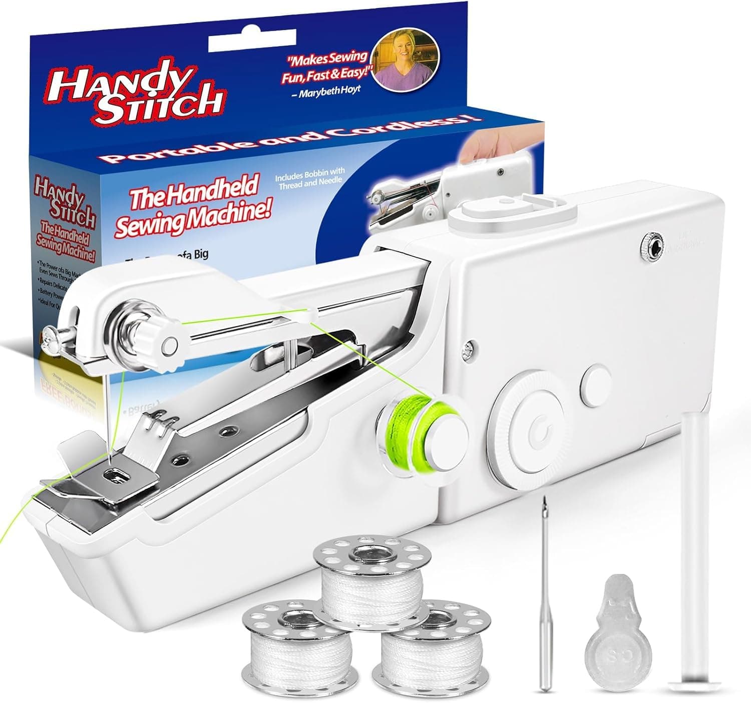 Portable Mini Electric Sewing Machine - Suitable for Beginners, Quick DIY Repairs on Clothes, Denim, Curtains, Leather