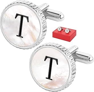 Cuff Links Mens Golden Silver Gunmetal Black, Cufflinks for Men Custom Initial Personalized Mother Of Pearl Mens Cufflink for Shirt Golden Silver Gunmetal Black Cuff Link Shirt for Wedding