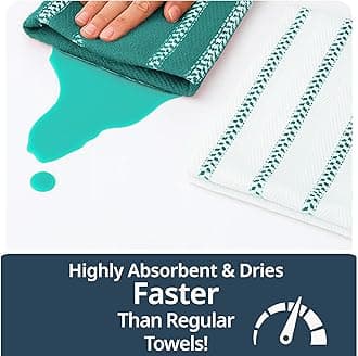 LANE LINEN Kitchen Towels Set - Pack of 4 Cotton Dish Towels for Drying Dishes, 18”x 28”, Absorbent Tea Towels, Quick Drying Kitchen Towel Set - Peacock Blue