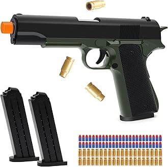Toy Gun with 50 Foam Bullets, Soft Bullet Toy Guns with Shell Ejecting, Toy Foam Blasters & Guns for Boys, Gifts for Christmas Birthday Kids Adults Age 8+ Green