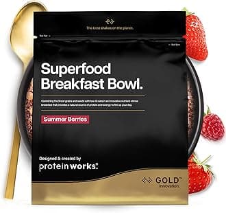Protein Works | Superfood Breakfast Bowl - GOLD Innovation, Award-Winning Protein Cereal, High Protein Breakfast, Grains, Seeds, Oats, High Fibre, Summer Berry Feast, 40 Servings, 2.4kg