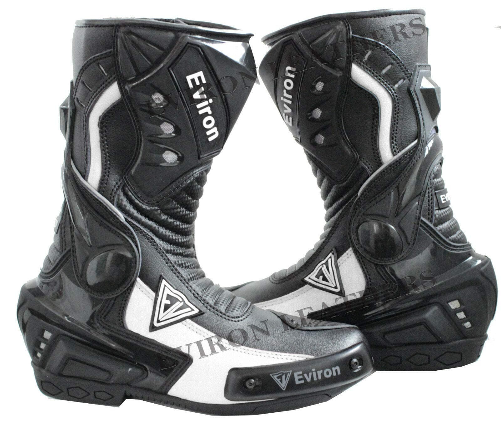 EVIRON Motorbike Black White Protective Boots