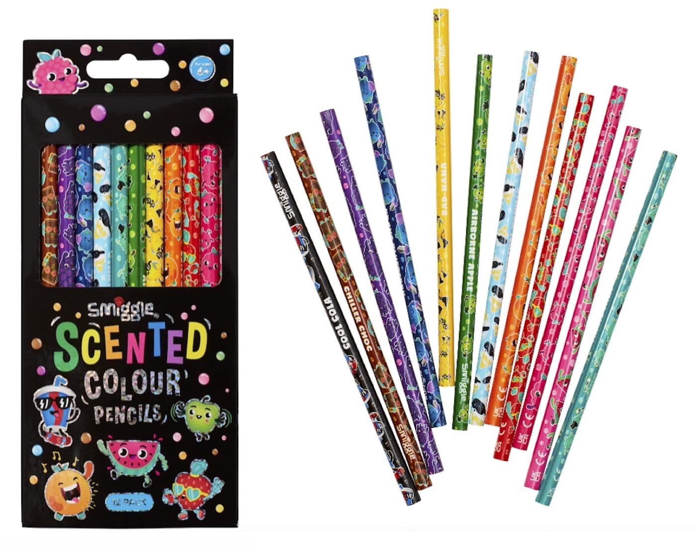 Smiggle Colouring Pencils x12 Pack Scented