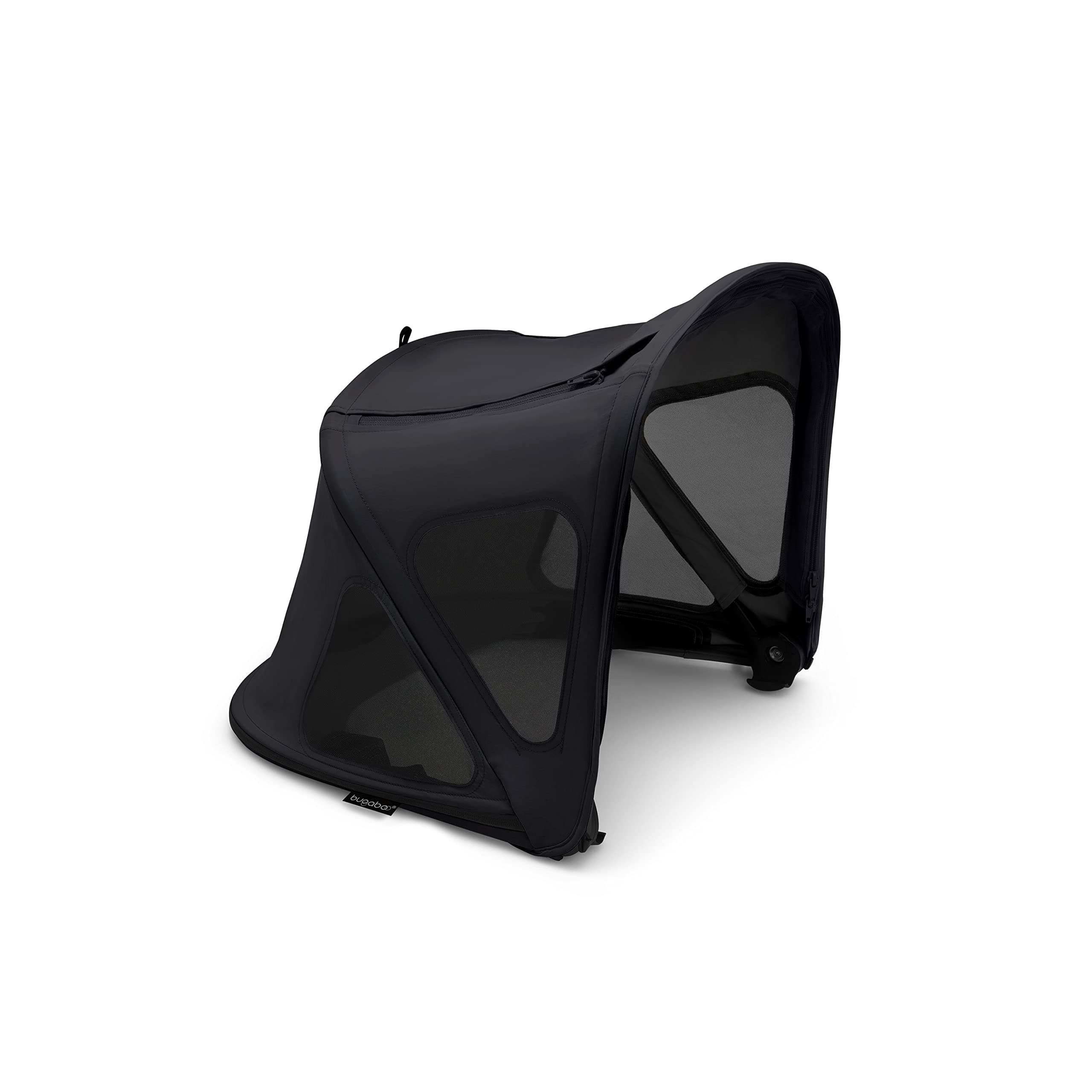 Bugaboo Breezy Sun Canopy, Extendable for Extra Coverage and Optimal Sun Protection, Water Repellent, Compatible with Fox/Cameleon 3/Lynx Strollers (Midnight Black)