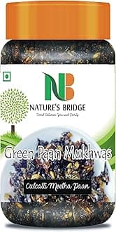 Nature's Bridge Green Paan Mukhwas Jar Pack (300 Gm) Culcatta Meetha Paan Sweet Paan Mukhwas Pan Without supari