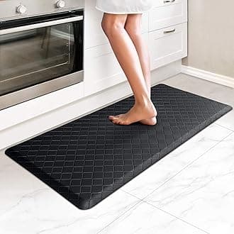 Kitchen Mat Cushioned Anti-Fatigue Kitchen Rug,17.3"x39",Thick Waterproof Non-Slip Kitchen Mats and Rugs Heavy Duty Ergonomic Comfort Rug for Kitchen,Floor,Office,Sink,Laundry,Black