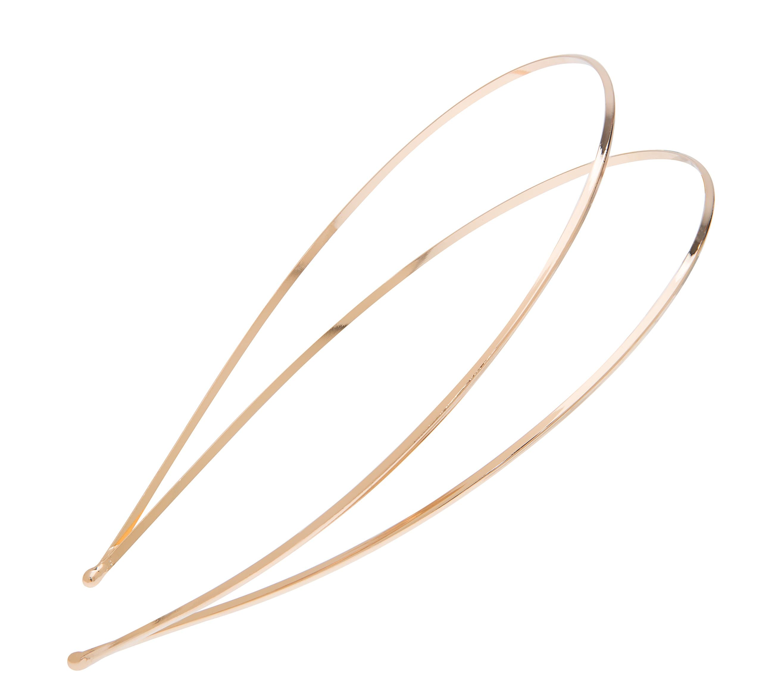 Metal Double Headband - Gold