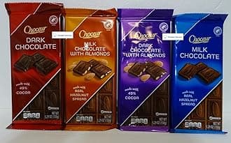 Choceur Chocolate Bar Austria Four Flavors Combo Bundle 5.29oz 150g (Pack of Four)