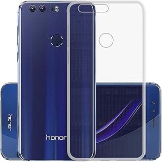 Crystal Clear Back Case for Huawei Honor 8 | Raised Bumps for Camera & Screen Protection | Clear Soft Silicone Back Case Cover for Huawei Honor 8 (TPU | Transparent)