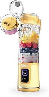 Ninja Blast Portable Blender, Cordless, 18oz. Vessel, Personal Blender For-Shakes and Smoothies, BPA Free, Leakproof-Lid and Sip Spout, USB-C Rechargeable, Dishwasher Safe, Lemon Meringue, BC151LB