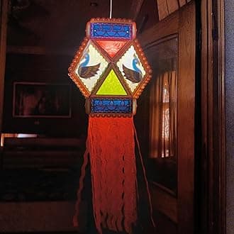 ALILA DIY Akash Kandil For Diwali Balcony Hanging Lantern Kandil For Balcony Lamp Shade Jhumar Home Living Room Diwali Xmas Christmas Decor Decoration, (Self Assembly - DIY: Do It Yourself)